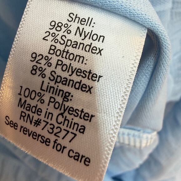 SO Blue Textured Long Sleeve Wrap Bodysuit Women’s XL Feminine Pastel Date Night - Picture 6 of 9